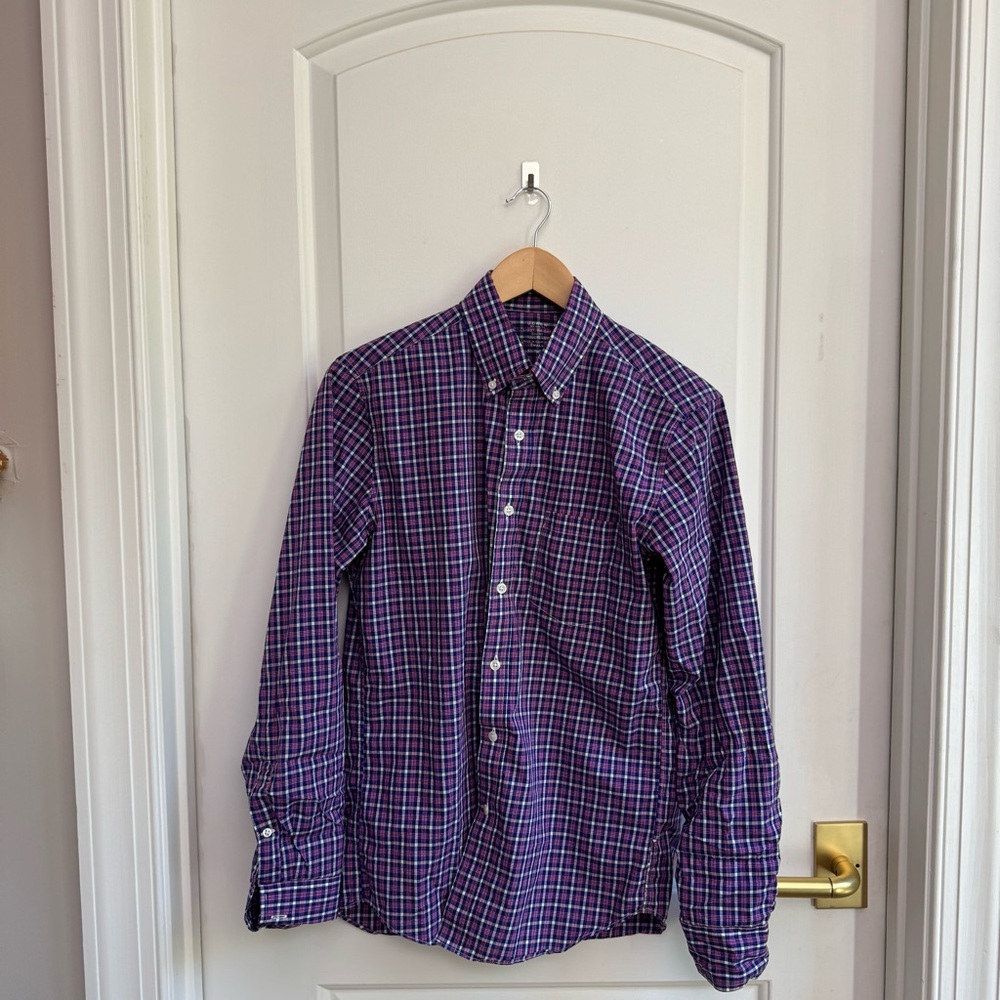 J. Crew Purple Casual Button Down Shirt Classic Cotton